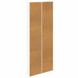 CD Cabinet 2 pcs White 33 x 23.5 x 175 cm Engineered Wood - Low Angle