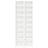 CD Cabinet 2 pcs White 33 x 23.5 x 175 cm Engineered Wood - Rear View