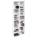 CD Cabinet 2 pcs White 33 x 23.5 x 175 cm Engineered Wood - Side View