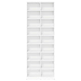 CD Cabinet White 65 x 23.5 x 175 cm Engineered Wood
