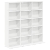 CD Cabinet White 96 x 23.5 x 97.5 cm Engineered Wood