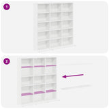 CD Cabinet White 96 x 23.5 x 97.5 cm Engineered Wood