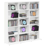 CD Cabinet White 96 x 23.5 x 97.5 cm Engineered Wood - Side View