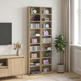 CD Cabinet White 65 x 23.5 x 97.5 cm Engineered Wood