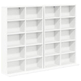 CD Cabinet 2 pcs White 65 x 23.5 x 97.5 cm Engineered Wood