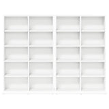 CD Cabinet 2 pcs White 65 x 23.5 x 97.5 cm Engineered Wood - Rear View