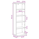 CD Cabinet White 33 x 23.5 x 97.5 cm Engineered Wood - Extra Image