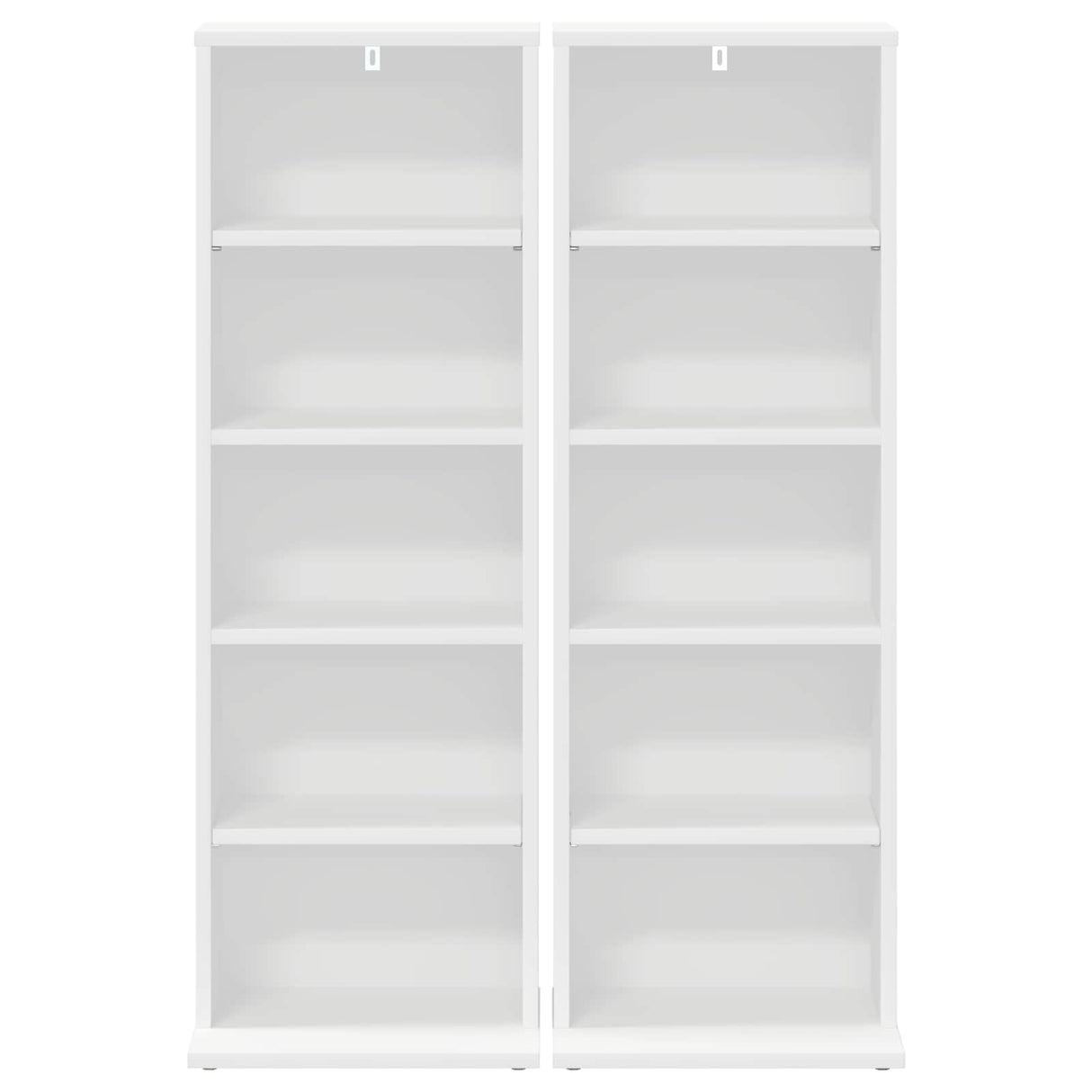 CD Cabinet 2 pcs White 33 x 23.5 x 97.5 cm Engineered Wood