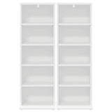 CD Cabinet 2 pcs White 33 x 23.5 x 97.5 cm Engineered Wood