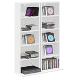 CD Cabinet 2 pcs White 33 x 23.5 x 97.5 cm Engineered Wood - Side View