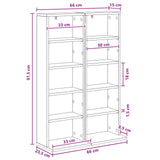 CD Cabinet 2 pcs White 33 x 23.5 x 97.5 cm Engineered Wood - Extra Image