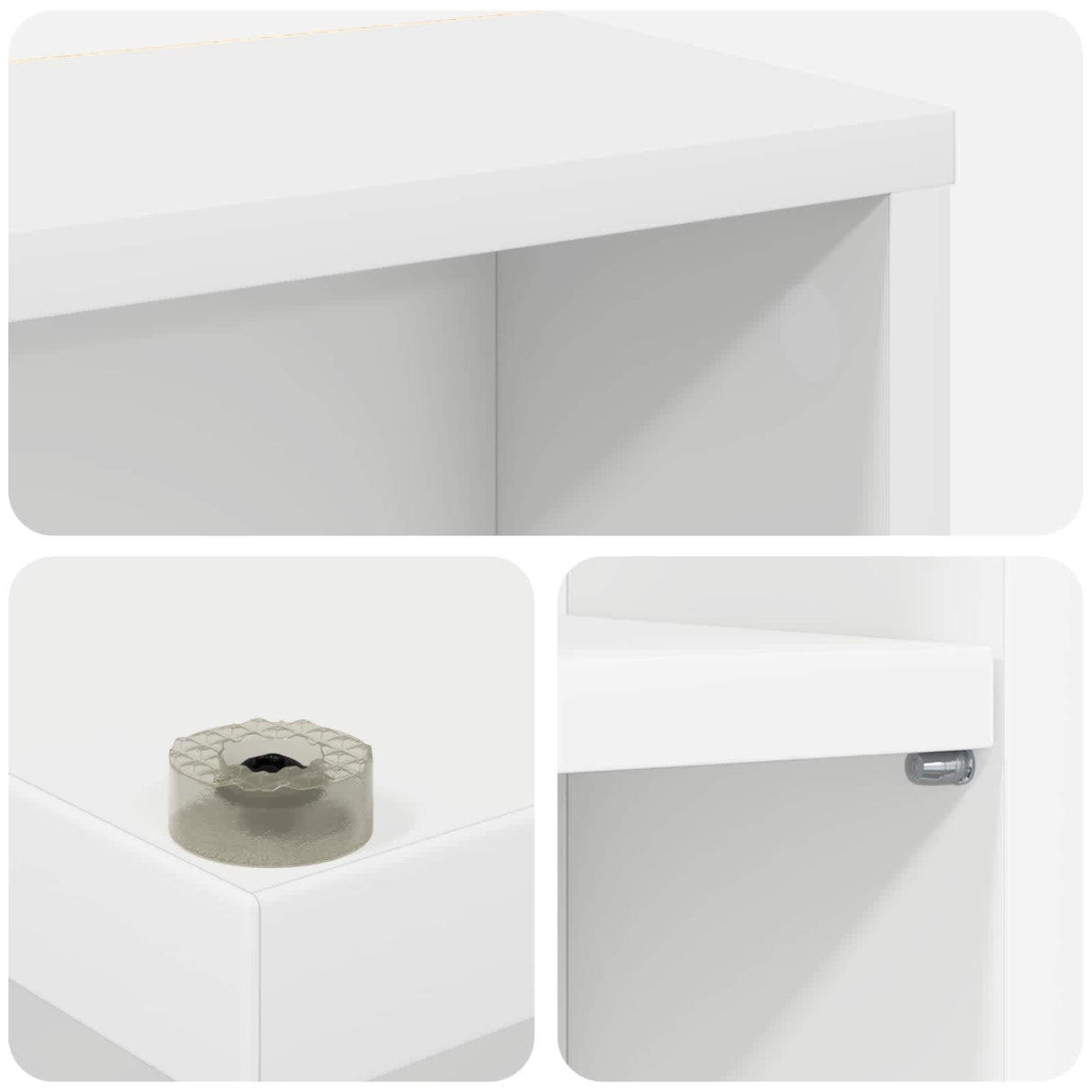 CD Cabinet White 60 x 17 x 92 cm Engineered Wood
