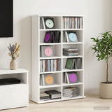 CD Cabinet White 60 x 17 x 92 cm Engineered Wood