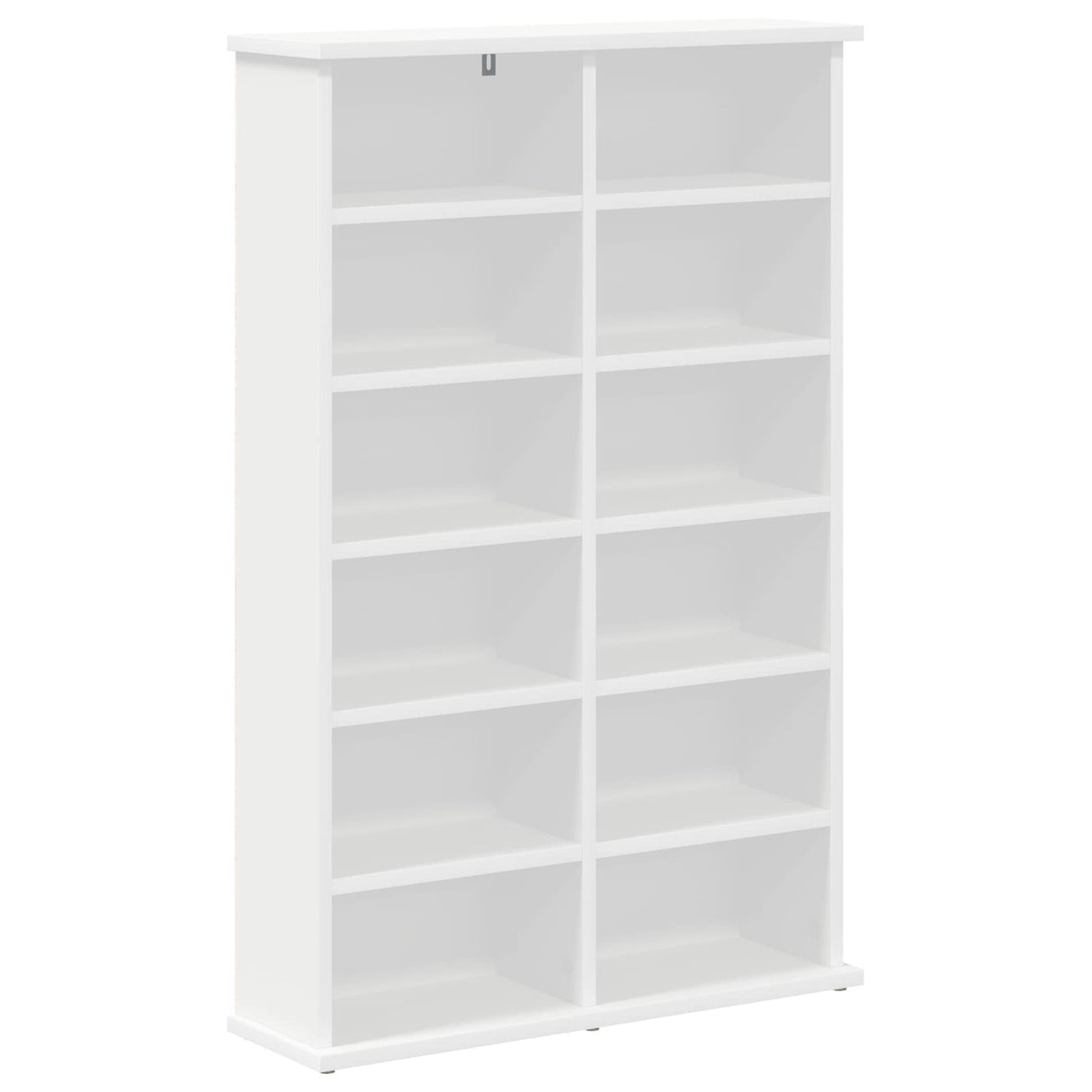 CD Cabinet White 60 x 17 x 92 cm Engineered Wood