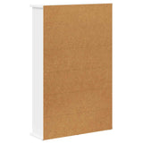 CD Cabinet White 60 x 17 x 92 cm Engineered Wood