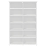 CD Cabinet White 60 x 17 x 92 cm Engineered Wood - Top-Down View