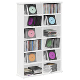 CD Cabinet White 60 x 17 x 92 cm Engineered Wood