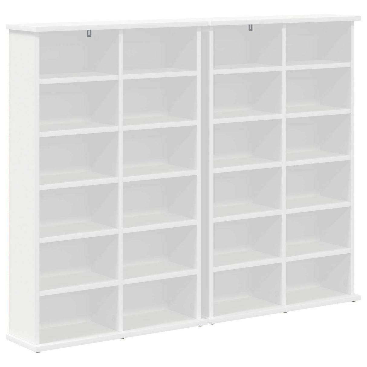 CD Cabinet 2 pcs White 60 x 17 x 92 cm Engineered Wood
