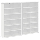 CD Cabinet 2 pcs White 60 x 17 x 92 cm Engineered Wood