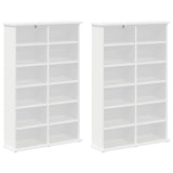CD Cabinet 2 pcs White 60 x 17 x 92 cm Engineered Wood