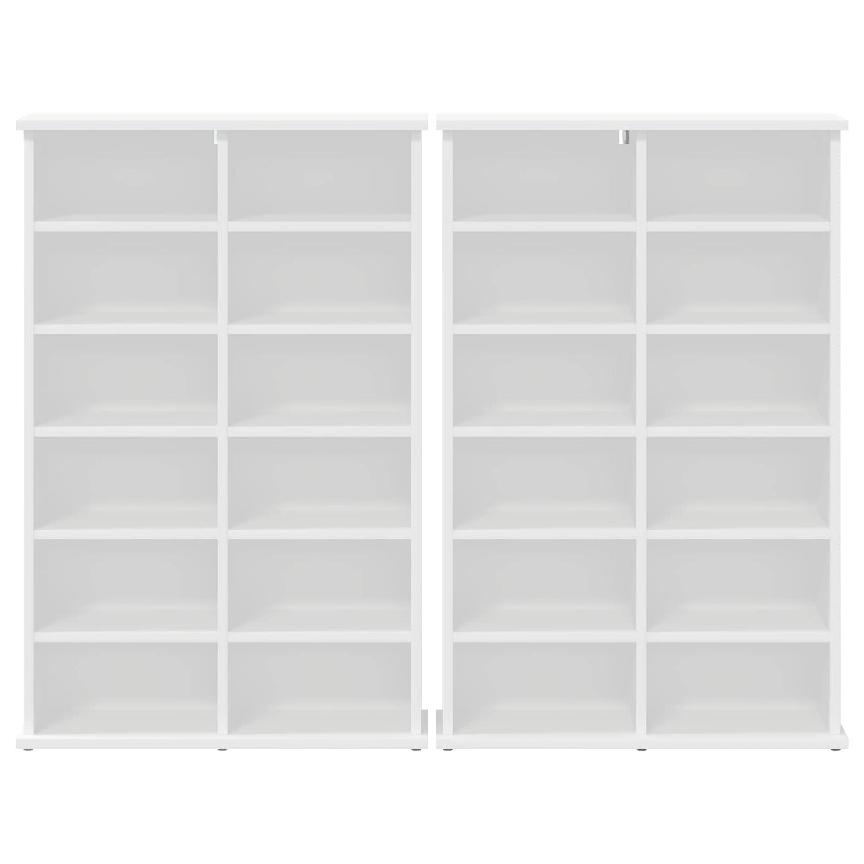 CD Cabinet 2 pcs White 60 x 17 x 92 cm Engineered Wood