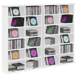 CD Cabinet 2 pcs White 60 x 17 x 92 cm Engineered Wood
