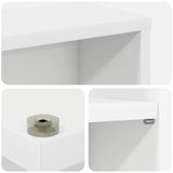 CD Cabinet 2 pcs White 60 x 17 x 92 cm Engineered Wood