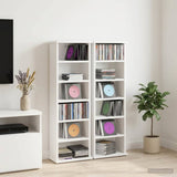 CD Cabinet 2 pcs White 60 x 17 x 92 cm Engineered Wood