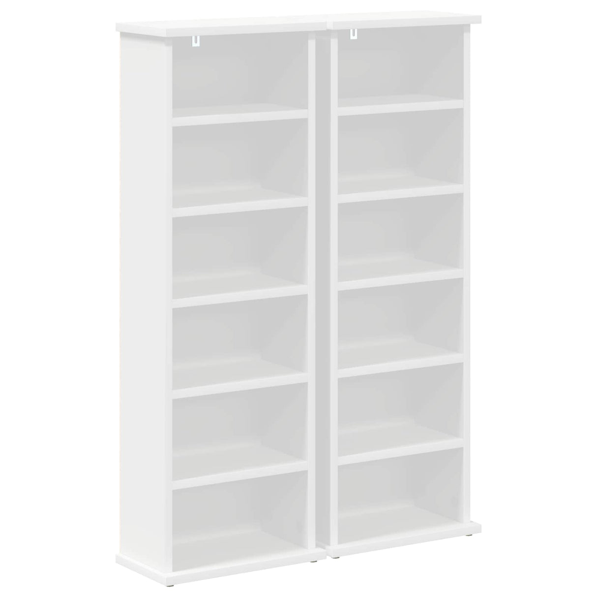 CD Cabinet 2 pcs White 60 x 17 x 92 cm Engineered Wood