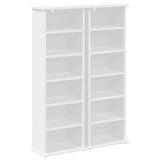 CD Cabinet 2 pcs White 60 x 17 x 92 cm Engineered Wood - Front View