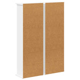 CD Cabinet 2 pcs White 60 x 17 x 92 cm Engineered Wood - Low Angle