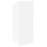 Record Cabinet White 36 x 36 x 95.5 cm Engineered Wood - Rear View