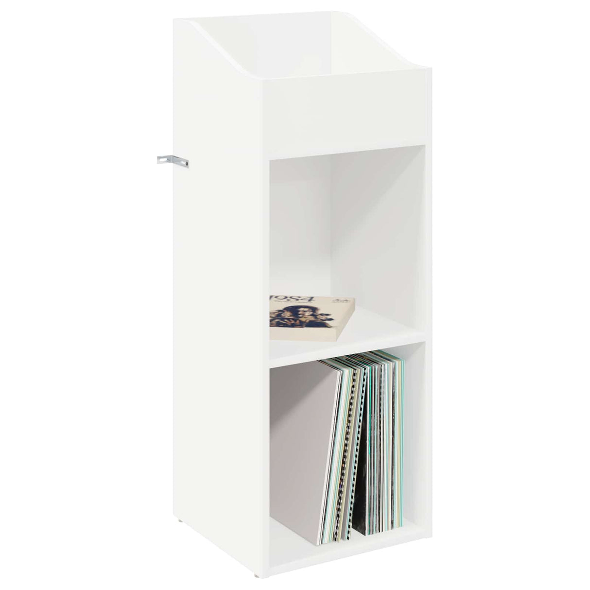 Record Cabinet White 36 x 36 x 95.5 cm Engineered Wood