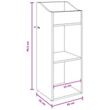 Record Cabinet White 36 x 36 x 95.5 cm Engineered Wood - Extra Image