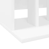 Vinyl Record Storage White 42 x 33 x 36 cm Engineered Wood - Close-Up Angle
