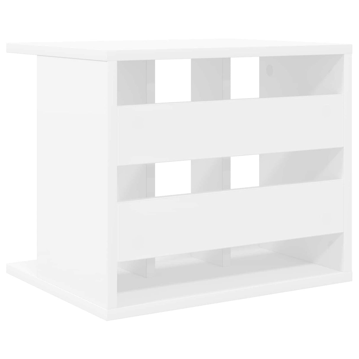 Vinyl Record Storage White 42 x 33 x 36 cm Engineered Wood