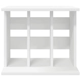 Vinyl Record Storage White 42 x 33 x 36 cm Engineered Wood