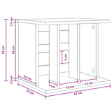 Vinyl Record Storage White 42 x 33 x 36 cm Engineered Wood