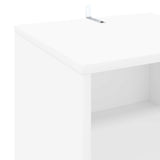 Record Cabinet White 38 x 33 x 61 cm Engineered Wood - Close-Up Angle
