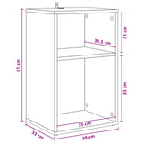 Record Cabinet White 38 x 33 x 61 cm Engineered Wood - Extra Image
