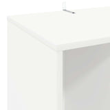 Record Cabinet White 44.5 x 36.5 x 74.5 cm Engineered Wood - Close-Up Angle