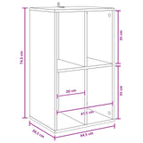 Record Cabinet White 44.5 x 36.5 x 74.5 cm Engineered Wood - Extra Image