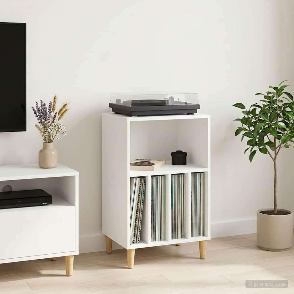 Turntable Stand White 47 x 39.5 x 74.5 cm Engineered Wood