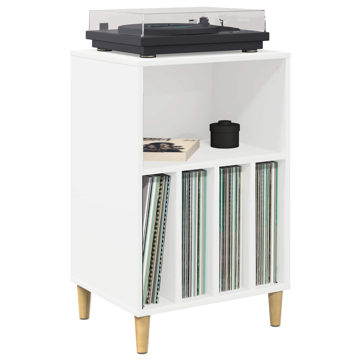 Turntable Stand White 47 x 39.5 x 74.5 cm Engineered Wood