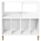 Record Player Stand White 82 x 39.5 x 82.5 cm Engineered Wood