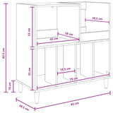 Record Player Stand White 82 x 39.5 x 82.5 cm Engineered Wood