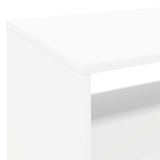 Record Player Stand White 71 x 39.5 x 83 cm Engineered Wood - Rear View