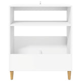 Record Player Stand White 71 x 39.5 x 83 cm Engineered Wood