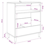 Record Player Stand White 71 x 39.5 x 83 cm Engineered Wood