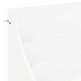 Media Shelves White 70.5 x 46 x 112 cm Engineered Wood - Rear View